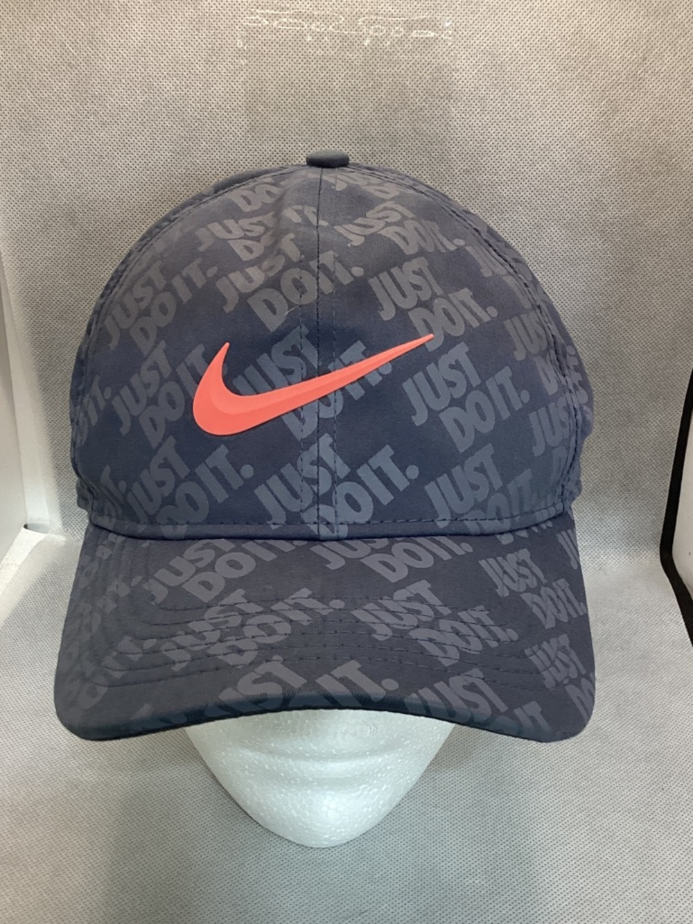 Nike “Just Do It” Allover Print Cap - Force of Nature- Navy/Orange Aerobill